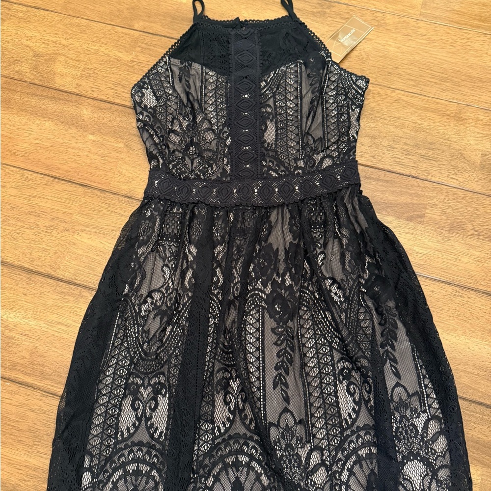 Francesca's Black Lace Dress